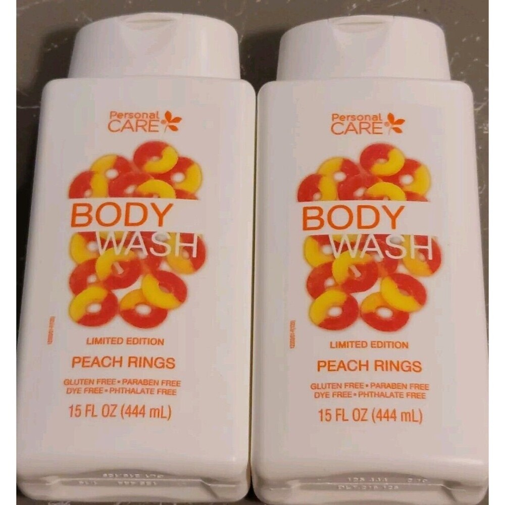(2)Personal Care Limited Edition PEACH RINGS Body Wash 15oz Each